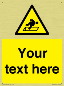 Custom Warning Hatch Sign